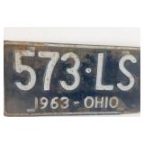 1963 License Plate vintage