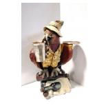 Parrot Butler with Tray & Drink.