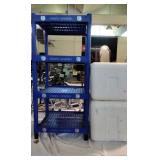 Shelf and (2) coolers