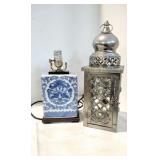 Ralph Lauren ceramic lamp & lantern case.