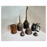 Assorted Vintage Oilers & Bayerson Oil Can
