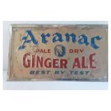 Vintage Aranac Ginger Ale Sign