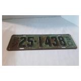 Vintage 1927 License plate