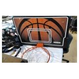 Basketball back board with goal and net