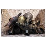 Large assortment of brass items