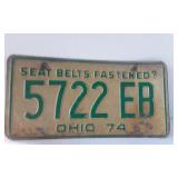 Vintage License plate 1974