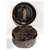 Primative Antique Spice Box Tin Set