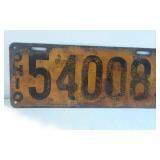 Vintage 1917  License Plate