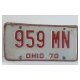 1970 license plate vintage