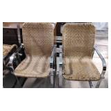 Chrome and Wicker Chairs