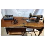 Sewing machine in cabinet and more