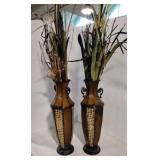Pair Large Metal Vases