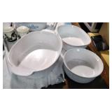 Corning Ware French White Bake Set 3 Pieces