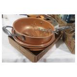 Pot with screen, pots and pans