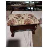Foot Stool with Printed Cushion