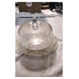 Decorative Glass Cake Plate