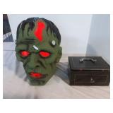 Ceramic Frankenstein Head Lights up