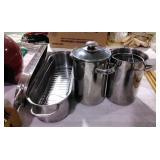 Stock Pots and Roasting Pan