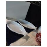 Milk Glass Fish Platter