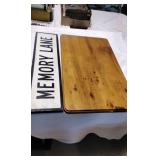 Memory Lane Wooden Sign