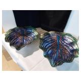 Art Glass Leaf Trays