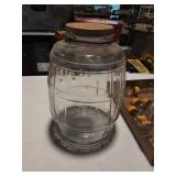 Vintage Glass Canister With 8oz Honey Jars