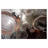 Box of Vintage glass items