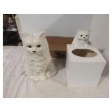 Ceramic Cat Scrub Brush Holder