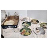 Decorative Plates and Vintage Glass