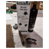 CO2 canister for paint ball, a fishing sign