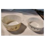 Two Vintage Pyrex  Bowls