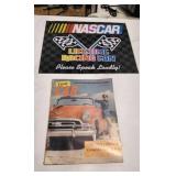 Nascar Racing Plaque  and 1954 Chrysler  Book
