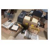 Skid of slide projectors and more