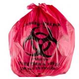 Case of Stericycle Red Bags for Biohazardous Waste
