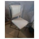 Vintage Chair with Vinyl Cushions & Metal Frame