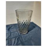 Vintage Art Deco Crystal Glass Vase 9.75 height