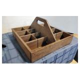 Wooden Organizer with Carry Handle