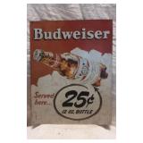 Collectible BUDWEISER 12.5-inch Wall Tin