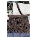 Ayliss Hippie Suede Fringe Tassel  Purse, Gray