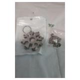 Key chain, heart pendant, butterfly pendant