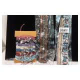 Necklaces, checkered collars