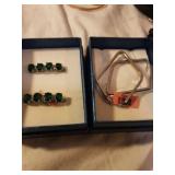 Seven pair of pierced earrings with back clip