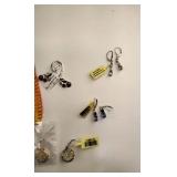 Four pair of leverback earings