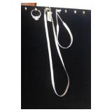 Necklace, bracelet and ring