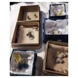 Six pair of leverback earings