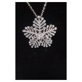 Snowflake necklace and pin,  Five other necklaces