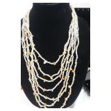 Three necklaces made if beads