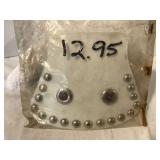 Hard plastic studded rear fender mud flap