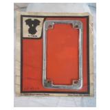 V-Twin Chrome 4-inch x 7-inch License Plate Frame