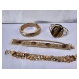 Gold Tone Tiger Eye Bracelets & More